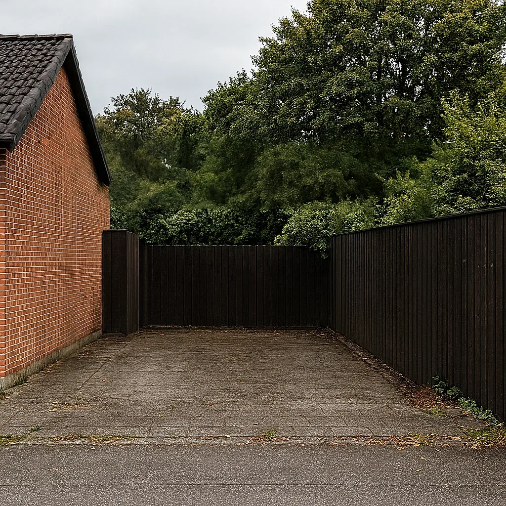 Efter: nedrivning af garage